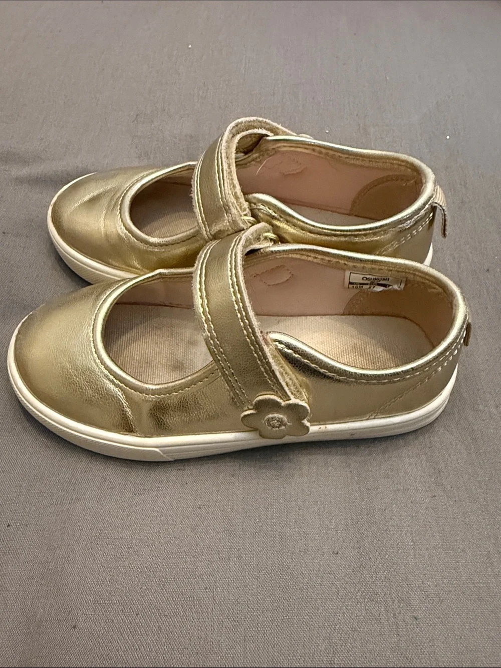 OshKosh B'gosh Metallic Gold Mary Jane Sneakers